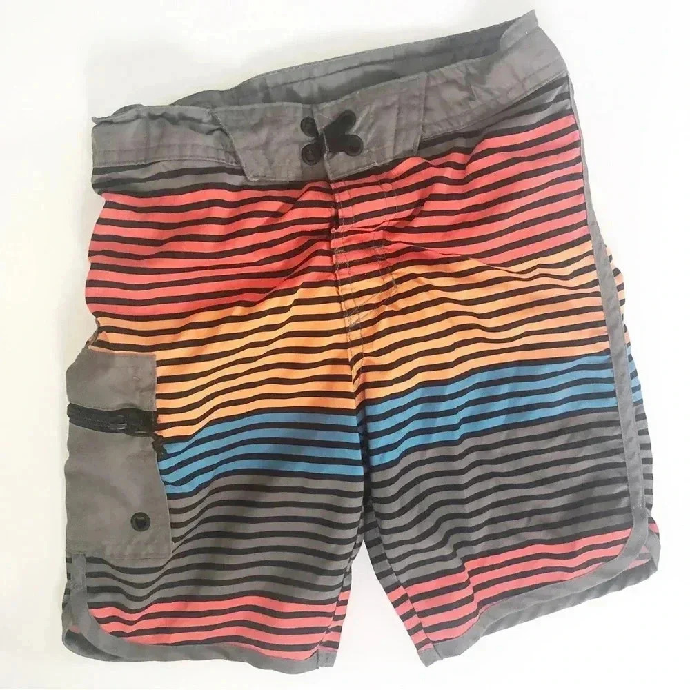 Art Class Striped Swim Trunks